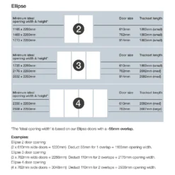 Ellipse Sliding Wardrobe Door 4 Panel Mirror With Aluminium Frame (W)762mm -Home Decor Shop 12806907 1724993323731163