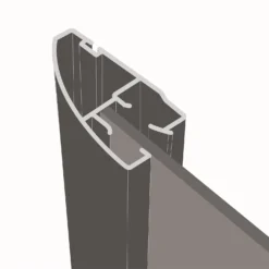 Ellipse Sliding Wardrobe Door 4 Panel Mirror With Aluminium Frame (W)762mm -Home Decor Shop 12806907 5324843067973057