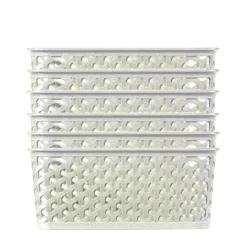 Curver My Style Large Rectangular Plastic Storage Basket - Vintage White - 18L -Home Decor Shop 12809473 1934833219269928