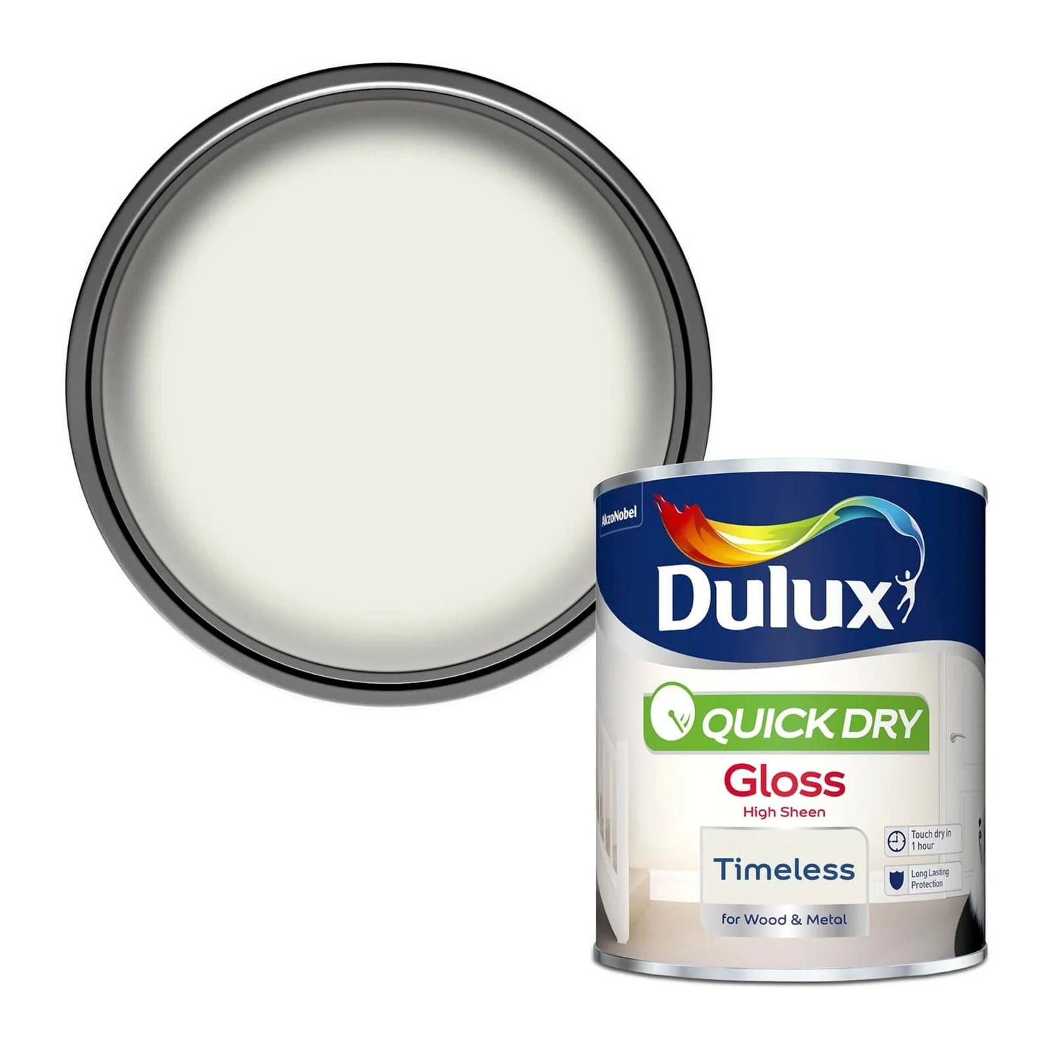 Dulux Quick Dry Gloss Timeless - 750ml 3 Dulux Quick Dry Gloss Timeless - 750ml
