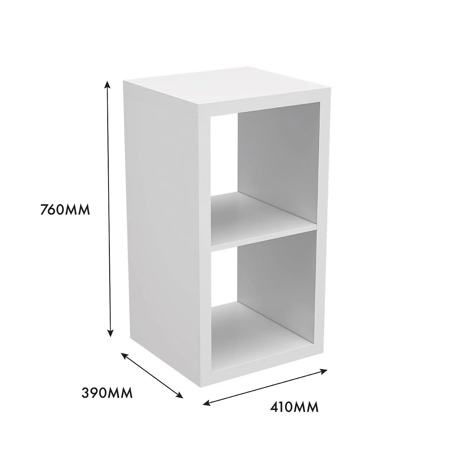 Clever Cube 2x1 Storage Unit - White 8 Clever Cube 2x1 Storage Unit - White - Image 6