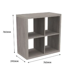 Clever Cube 2x2 Storage Unit - Grey Oak -Home Decor Shop 12816001 6645023383832989