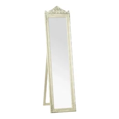 None Cheval Mirror - Cream Gold