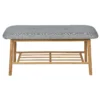 Bamboo Shoe Bench With Grey Cushion Seat -Home Decor Shop 12837923 1154831908993696