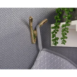 Two Prong Ant Hook - Polished Brass -Home Decor Shop 12839011 1214995165883791