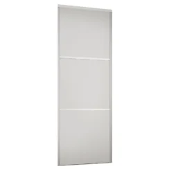 Linear Sliding Wardrobe Door 3 Panel White With White Frame (W)914mm