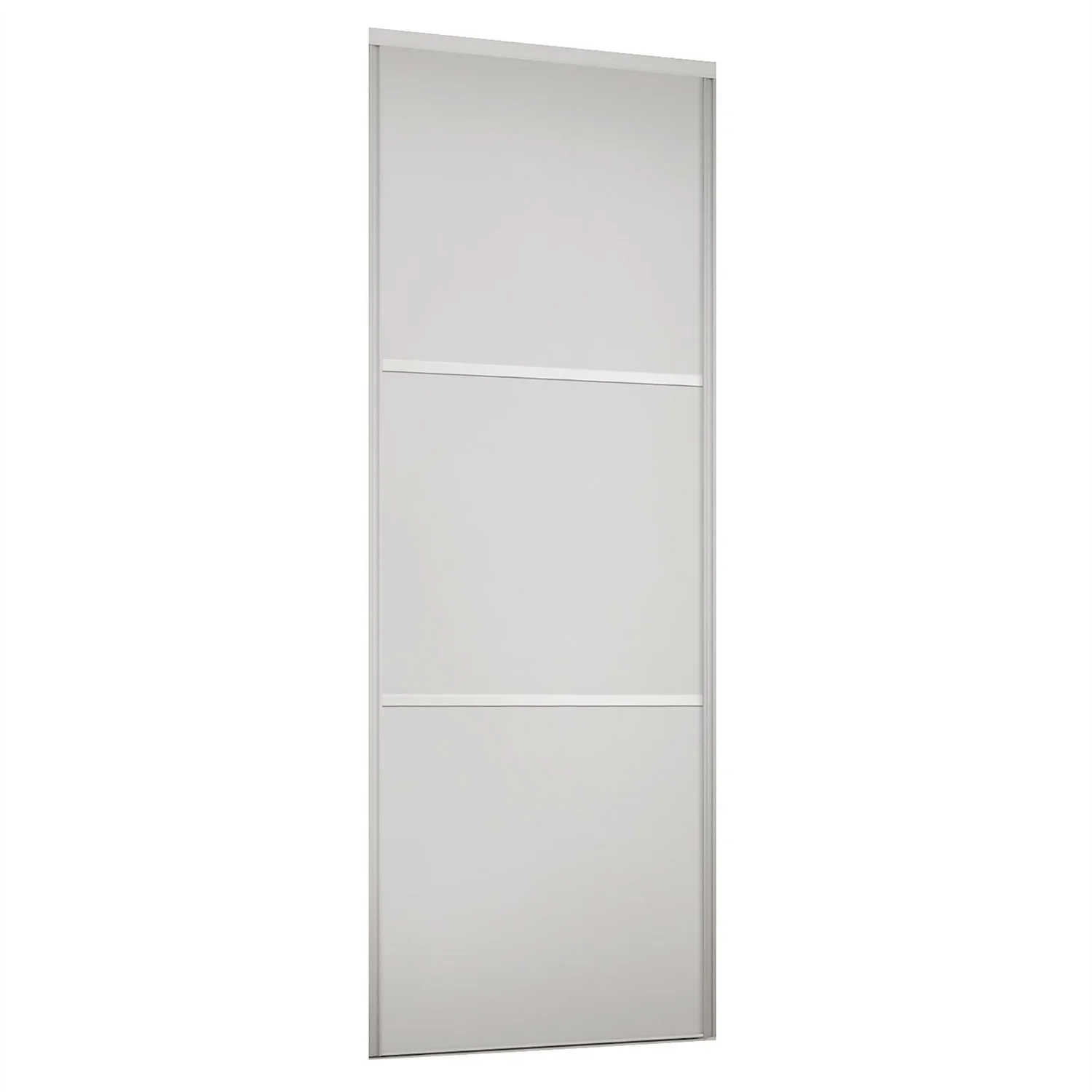 Linear Sliding Wardrobe Door 3 Panel White With White Frame (W)914mm 3 Linear Sliding Wardrobe Door 3 Panel White With White Frame (W)914mm