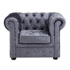 Chesterfield Crushed Velvet Armchair - Petrol Blue -Home Decor Shop 12882324 1044843612903908