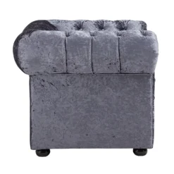 Chesterfield Crushed Velvet Armchair - Petrol Blue -Home Decor Shop 12882324 7234843612935642