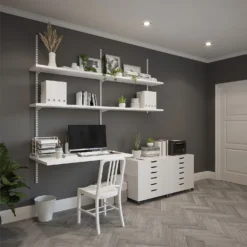 Anti-bacterial Twin Slot Shelving Kit - 1981mm White Twinslot And 270mm Brackets - White 9 Anti-bacterial Twin Slot Shelving Kit - 1981mm White Twinslot And 270mm Brackets - White -Home Decor Shop 12888875 1714843294387890