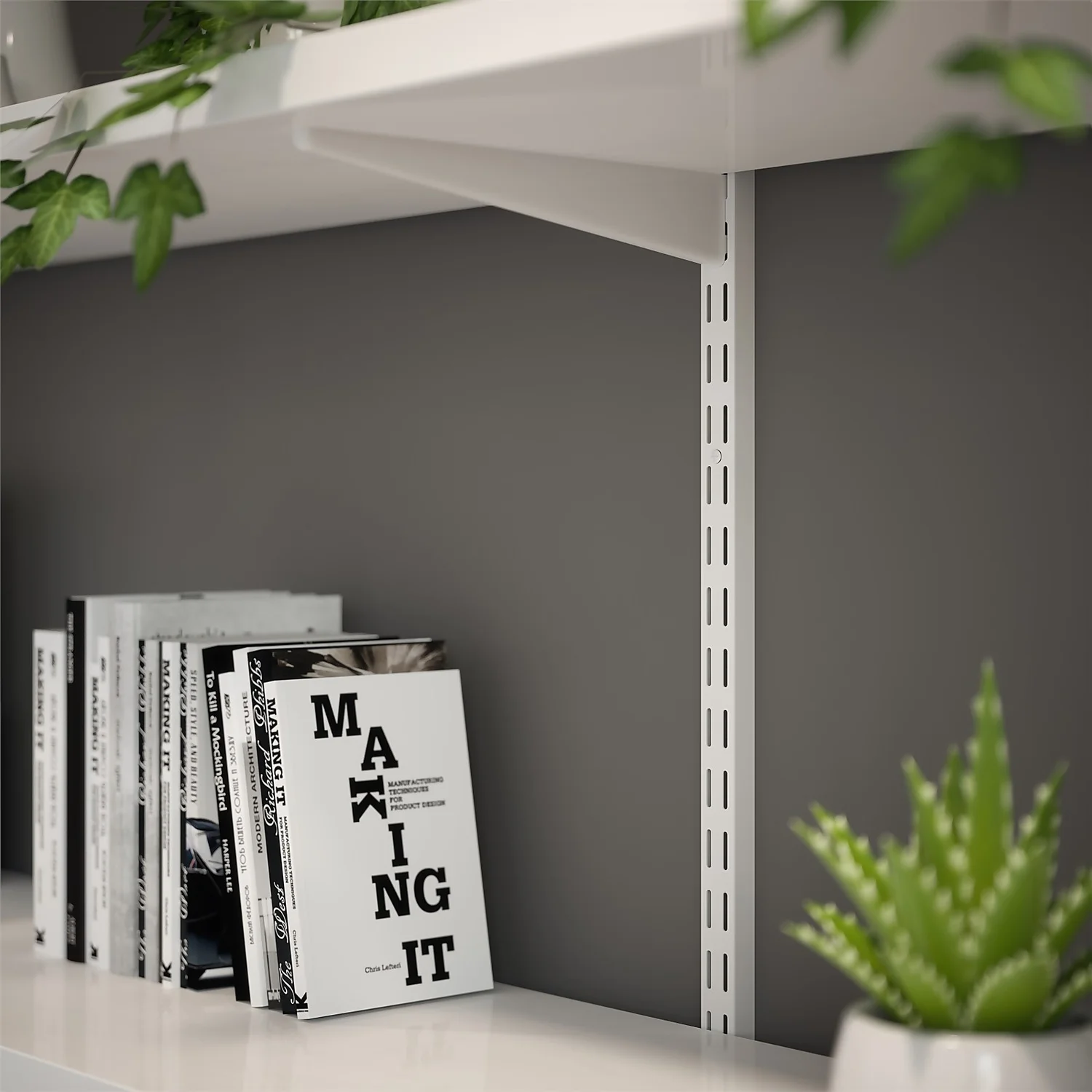 Anti-bacterial Twin Slot Shelving Kit - 1981mm White Twinslot And 270mm Brackets - White 5 Anti-bacterial Twin Slot Shelving Kit - 1981mm White Twinslot And 270mm Brackets - White - Image 3