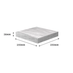 Flexi Storage Decorative Shelving Floating Shelf Grey Oak 250x38x250mm -Home Decor Shop 12889892 4994976219095233