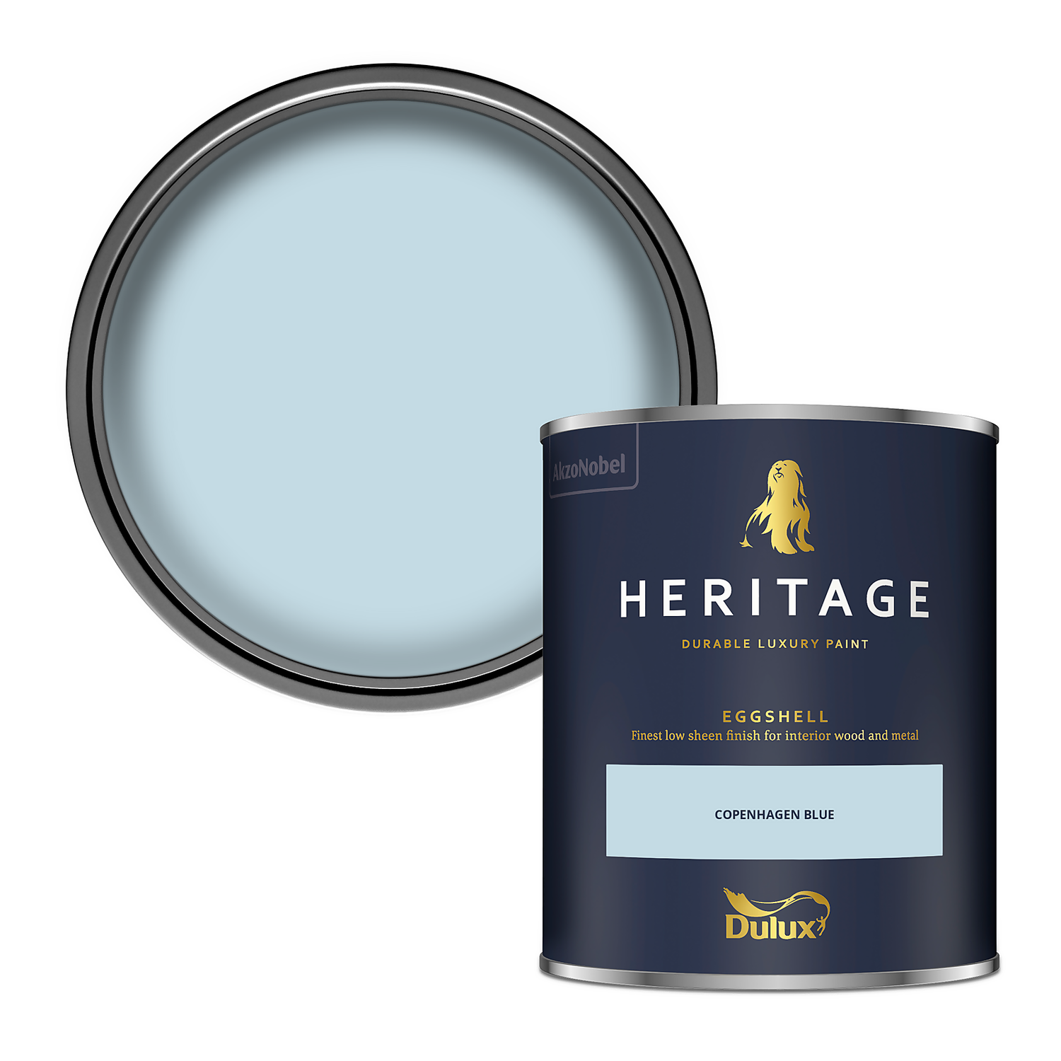 Dulux Heritage Eggshell Paint Copenhagen Blue - 750ml 3 Dulux Heritage Eggshell Paint Copenhagen Blue - 750ml