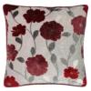 Cut Velvet Poppy Cushion - 45x45cm - Red -Home Decor Shop 12969631 1914900336002318