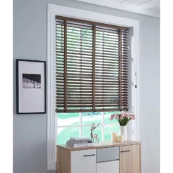 50mm Wood Venetian Blind - Walnut - 80x130cm -Home Decor Shop 13206178 1554884243802722