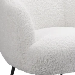 Tori Boucle Tub Chair - White -Home Decor Shop 13224150 2014919264590698