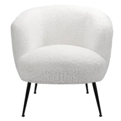 Tori Boucle Tub Chair - White -Home Decor Shop 13224150 3994919264467773