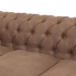 Chesterfield Faux Leather 3 Seater Sofa - Tan 16 Chesterfield Faux Leather 3 Seater Sofa - Tan -Home Decor Shop 13514413 1104961771305515
