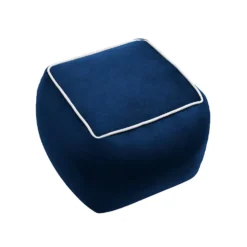 Pippa Square Pouffe - Blue -Home Decor Shop 13514423 2134997230038723
