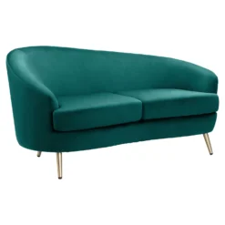 Lucie Asymmetric 2 Seater Sofa - Teal