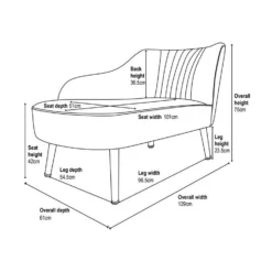 Gigi Velvet Chaise Longue - Cream 17 Gigi Velvet Chaise Longue - Cream -Home Decor Shop 13698291 2005020272527409