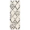 Deluxe Berber Shaggy Runner - White & Black - 180x67cm -Home Decor Shop 13888027 1674988131078764
