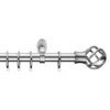Extendable Curtain Pole With Cage Ball Finial - Steel