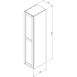 House Beautiful Realm Single Wardrobe, Grey Carcass - Carbon Grey Shaker Door (W) 450mm X (H) 2196mm -Home Decor Shop 13999912 1855005574578269