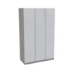 House Beautiful Escape Triple Wardrobe, Grey Carcass - Gloss White Handleless Doors (W) 1350mm X (H) 2196mm -Home Decor Shop 13999930 2045005573595553