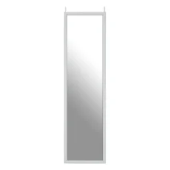 Over Door Hanging Mirror - White - 33.5x124cm