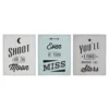Set Of 3 Shoot For The Moon Wall Plaques - 20x25cm -Home Decor Shop 14820985 7725057938350807