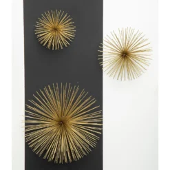 Mirano Set Of 3 Gold Starburst Wall Art -Home Decor Shop 14820996 1995057939936337